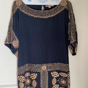 Calypso St. Barth Gold Embroidered Shift Dress